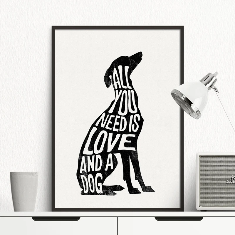 

Minimalist Abstract Dog Poster Italian Greyhound Wall Art Print Canvas Painting Deer Nordic Wall Pictures Living Room Home Decor