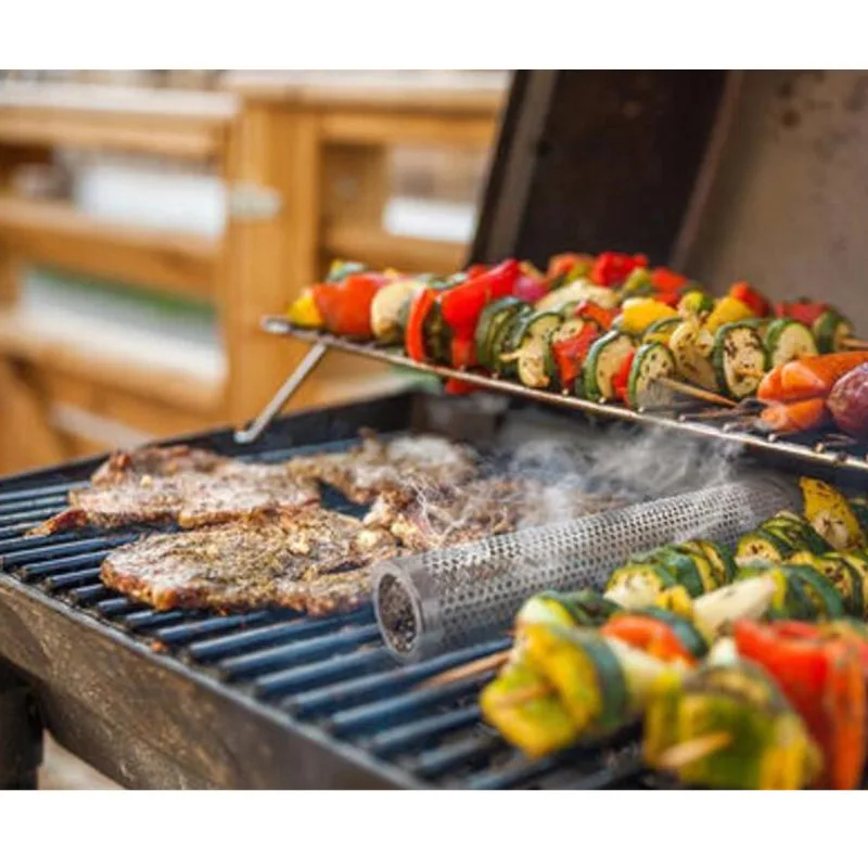 Stainless Steel Grill Metal Mesh Grid Square Hexagon Cold Smoke Generator Pellet Smoker Outdoor for BBQ Baking Accessories | Дом и сад