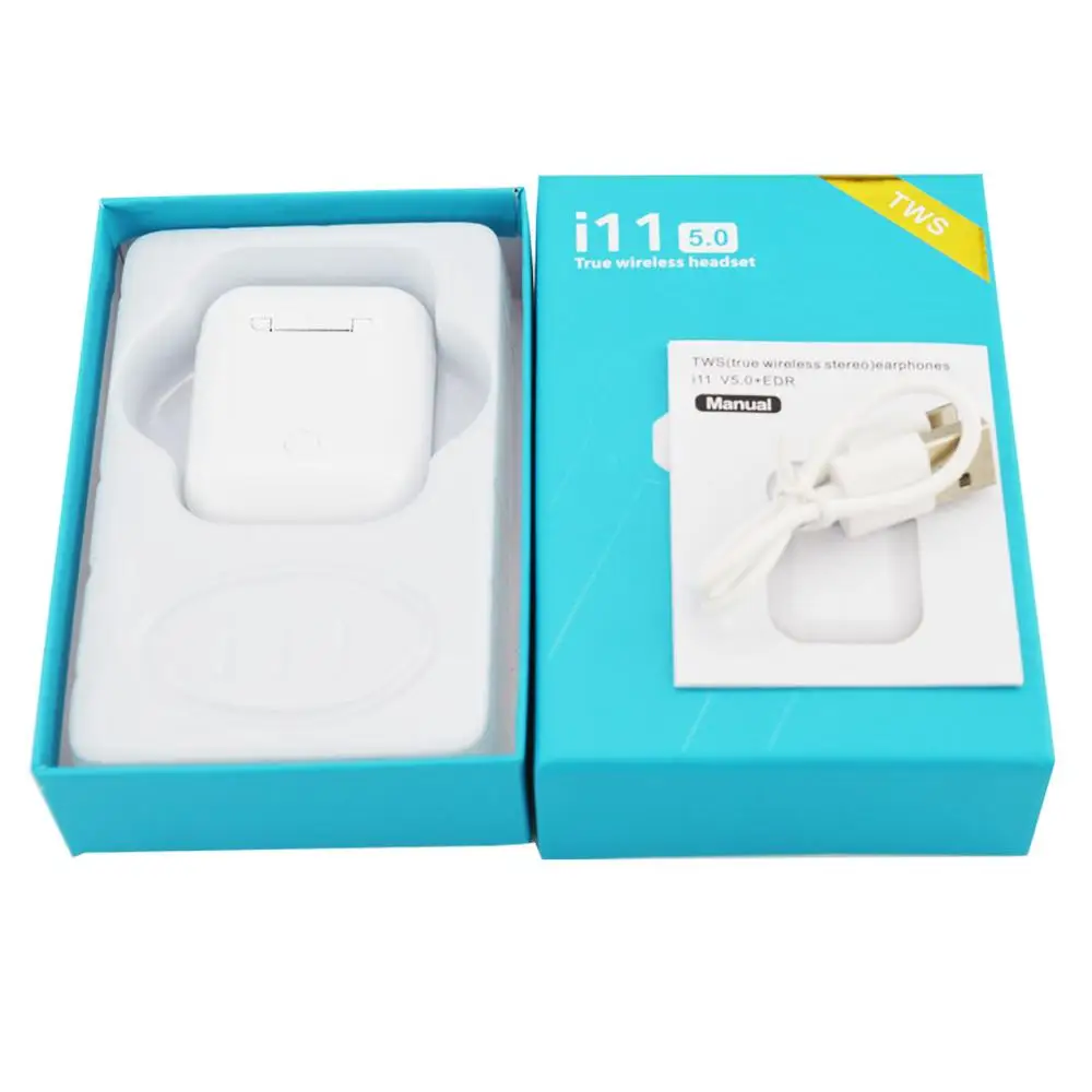 I11 tws bluetooth наушники Беспроводная зарядка гарнитуры Aire копия всплывающие наушники спортивные наушники подходят для мобильных телефонов - Цвет: Цвет: желтый