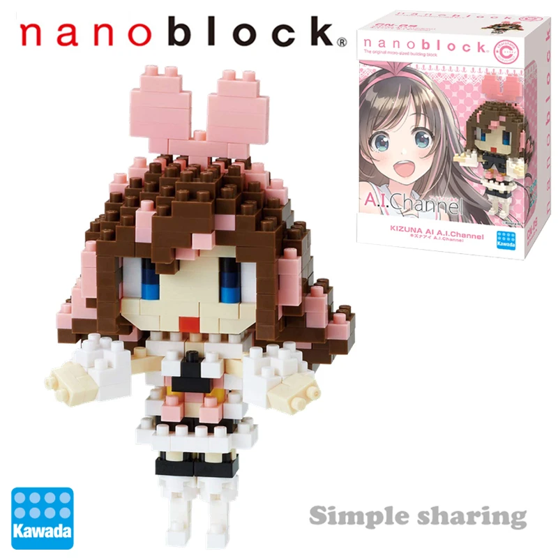 Nanoblock персонаж Kizuna Eye A.I.Channel CN-09 строительные блоки с бриллиантами креативные