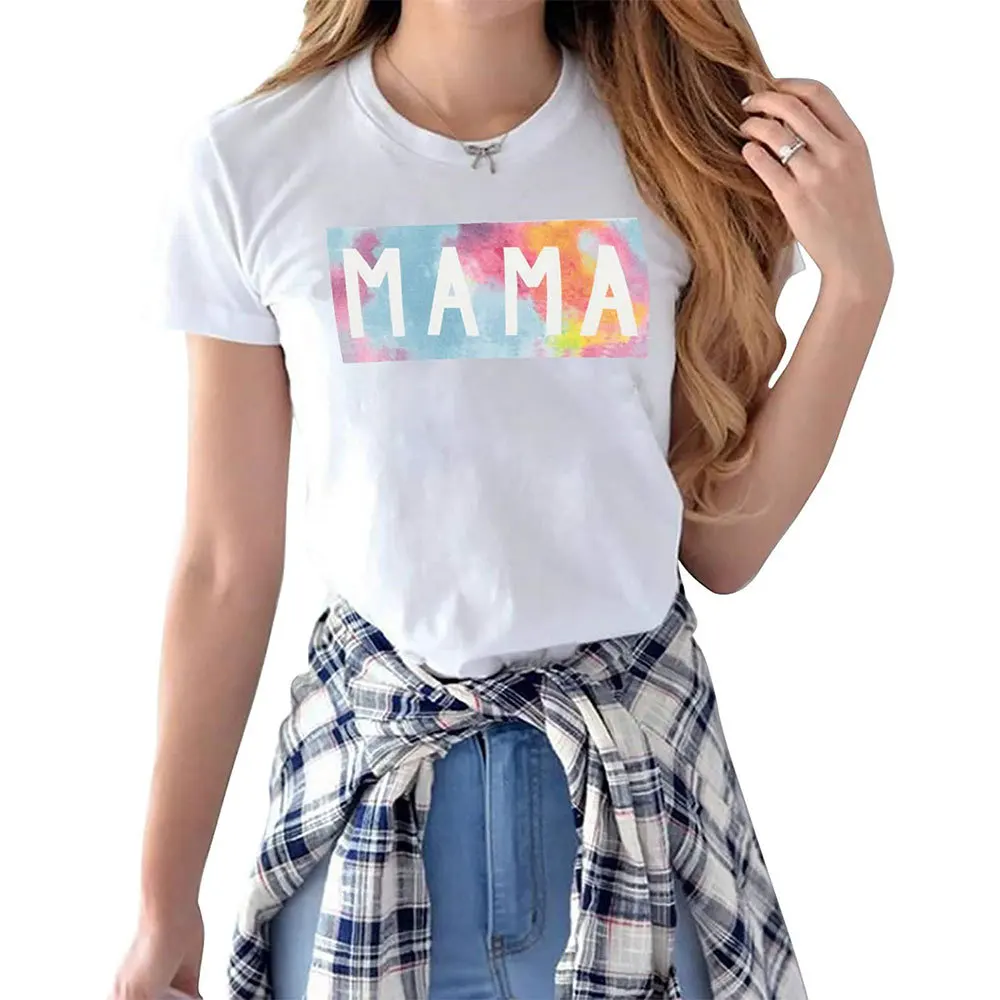 

MAMA Graphic T Shirts Summer Casual Woman Tshirts 2021 Fashion Ladies Tops Streetwear Women Top Harajuku
