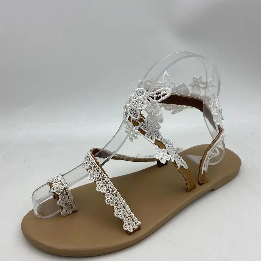 

2021 Summer Female Sandal Low-Heeled Shoes With Strap Flip Flops Platform Round Toe Large Size Girls Low-heeled Corrective Comf