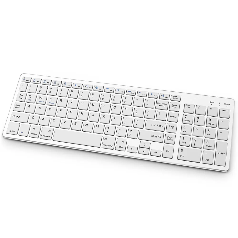 Ультратонкая беспроводная цифровая перезаряжаемая Bluetooth клавиатура для