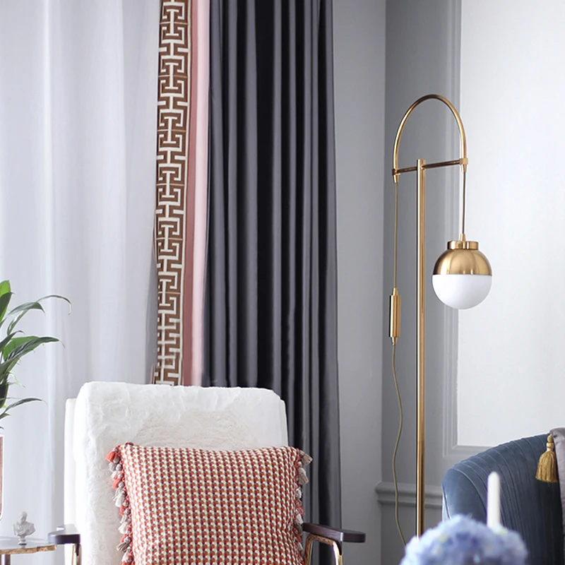 Европейский стиль современные железные акриловые окрашенные торшеры