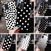 huagetop black and white polka dot coque shell phone case for samsung s20 plus ultra s6 s7 edge s8 s9 plus s10 5g lite 2020