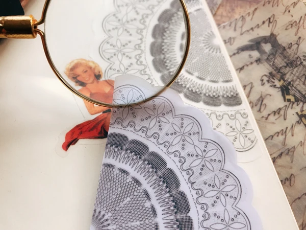 10 шт./упак. дневник винтажная круглая Вельветовая бумажная наклейка для