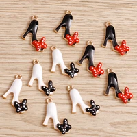 10pcslot 1819mm enamel high heels charms fit jewelry findings shoes charms necklaces bracelets making diy handmade crafting
