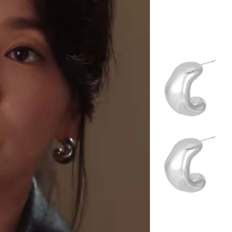 

silver color Now, We Are Breaking Up drama Hye gyo Song same Korean Ear Earrings For Women Girls Pendientes girl gift FASHION