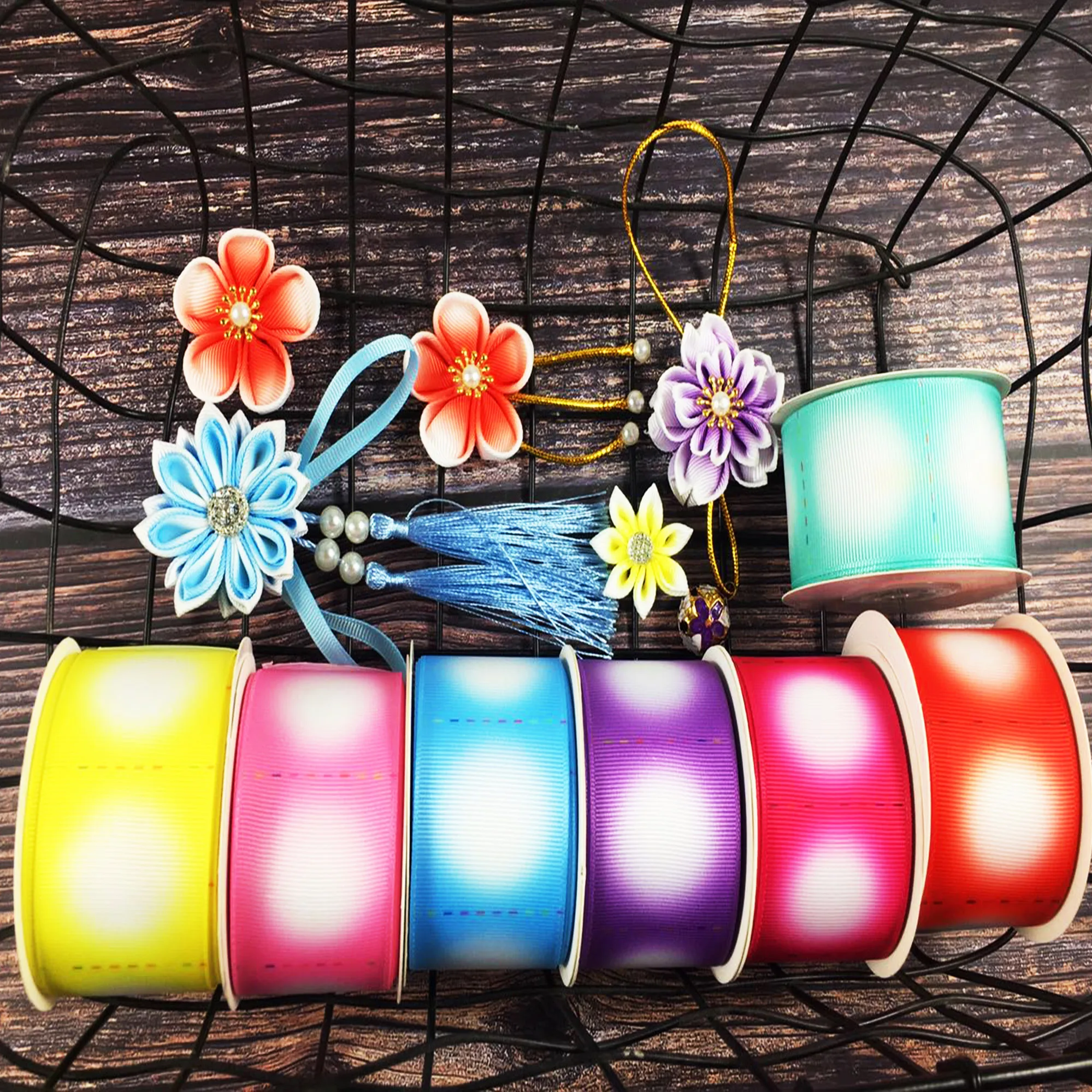 25 38 мм 10 ярдов-Различные размеры в японском стиле корсажная лента с принтом