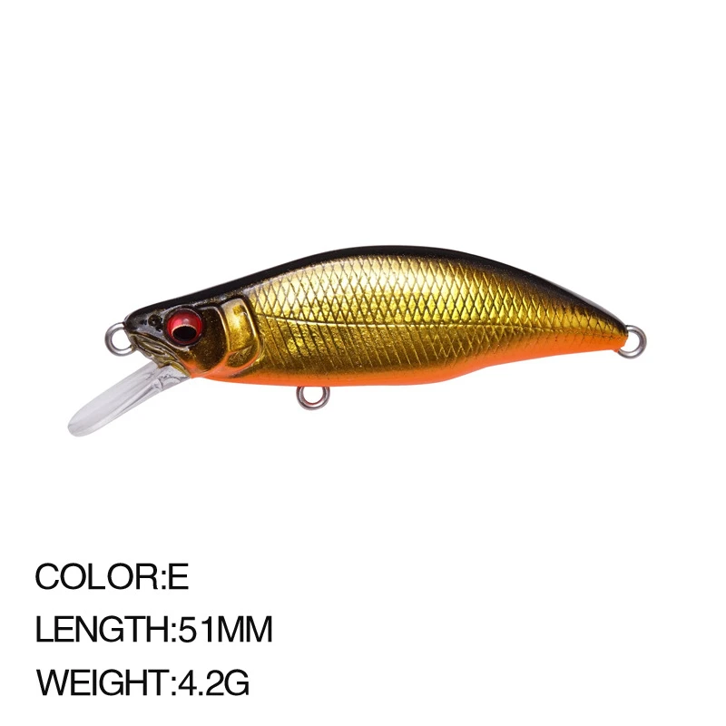 

1pcs Japan Design 46mm 4g Sinking Minnow Fishing Lure High Quality Hard Crankbait Stream Fishing Lure for Perch Pike Trout Bass