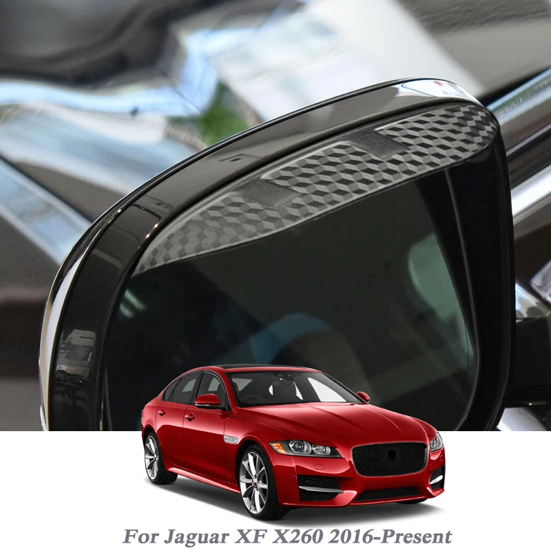 

2PCS Car Rearview Mirror Rain Eyebrow Auto Shield Snow Guard Sun Side Visor Shade Protector For Jaguar XF X260 2016-Present