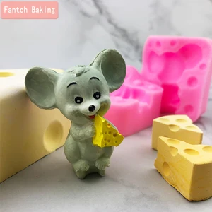 Силиконовая форма в форме мыши для мягких конфет, 3D форма для выпечки сыра, ручной работы, мыла, украшения тортов, конфет, шоколада