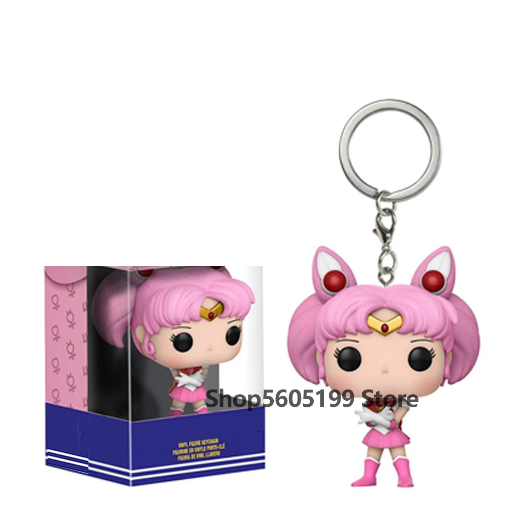 Виниловый Брелок с фигуркой поп Харли Квинн Веном Сейлор Мун Тики Стич Черная