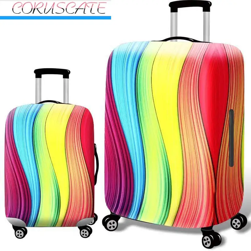 

Vacation Travel Floral Pattern Luggage Protective Cover Elastic Trolley Suitcase Suite Cover 18- 32 " Thickening Waterproof