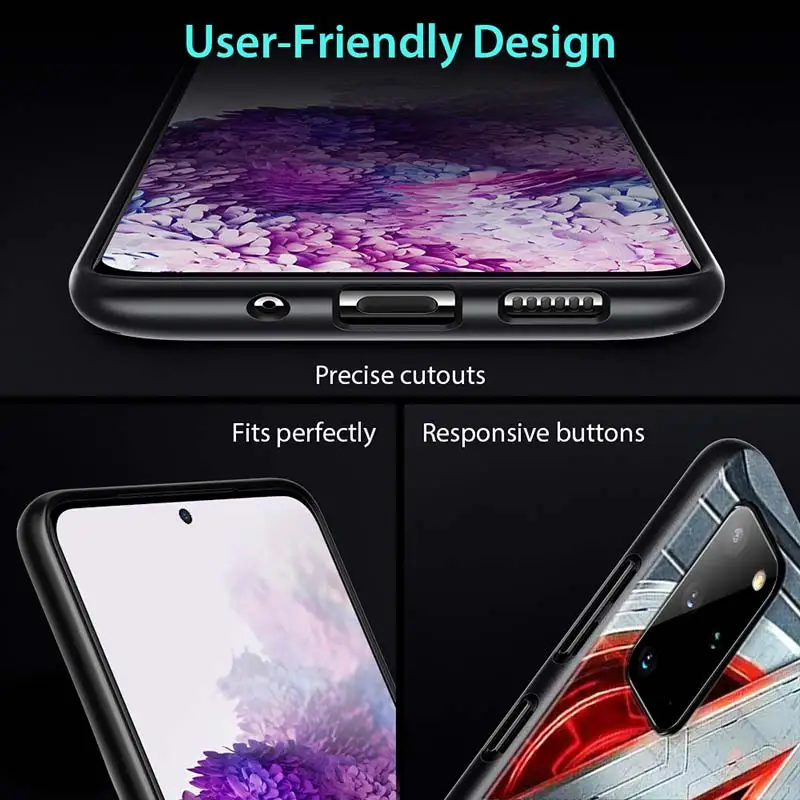 

Marvel logo for Samsung S20 FE Ultra Plus A91 A81 A71 A51 A41 A31 A21S A72 A52 A42 A02S Soft Black Phone Case