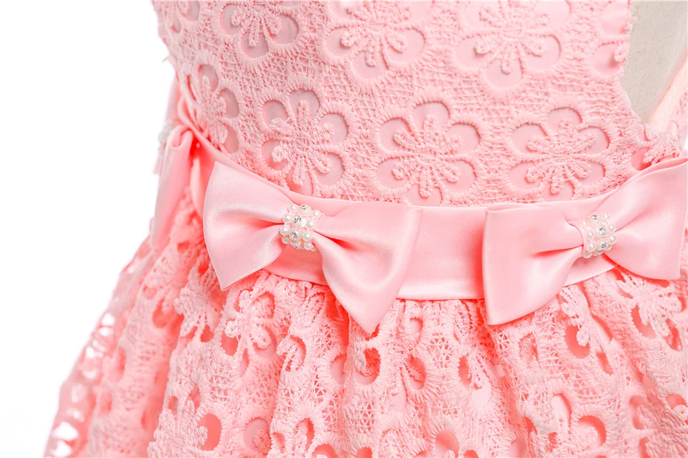 Платье на крестины для маленьких девочек полная кружевная одежда крещения