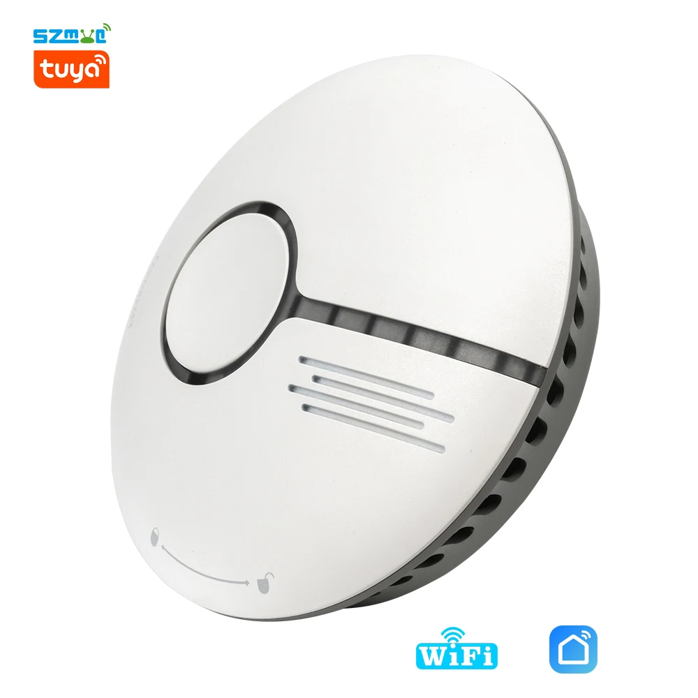

Tuya Wireless Wifi Smoke Sensor Detector Built-In 85dB Siren Smart Life APP Control Home Safety Fire Protection Alarm System