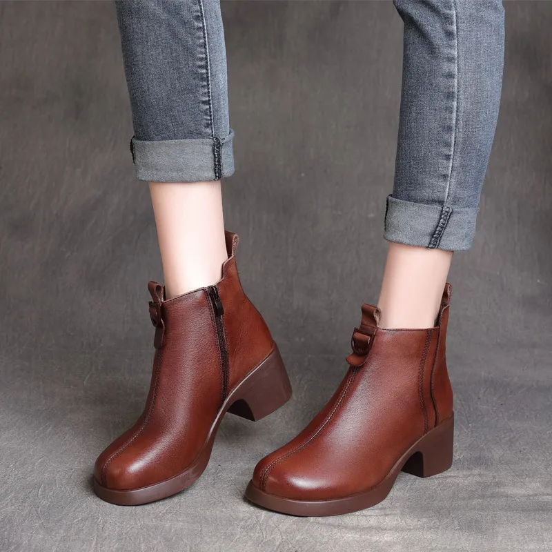 

New Women Boots Winter Design Casual Shoes Brand New Leather Women's Autumn Boots Style Casual Footwear
