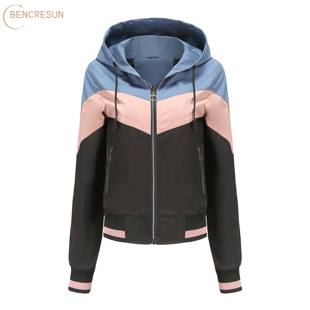 

Hooded Raincoat Jacket Women Autumn Winter Patchwork Rain Coat Lady Hiking Jacket Outdoor Camping Windproof Female Windbreaker