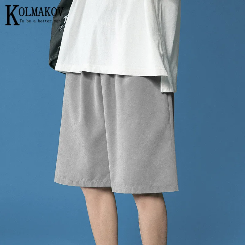 

KOLMAKOV New Summer 2021 Men's Shorts Casual Loose Sports Fifth Pants 9 Color Size M-5XL