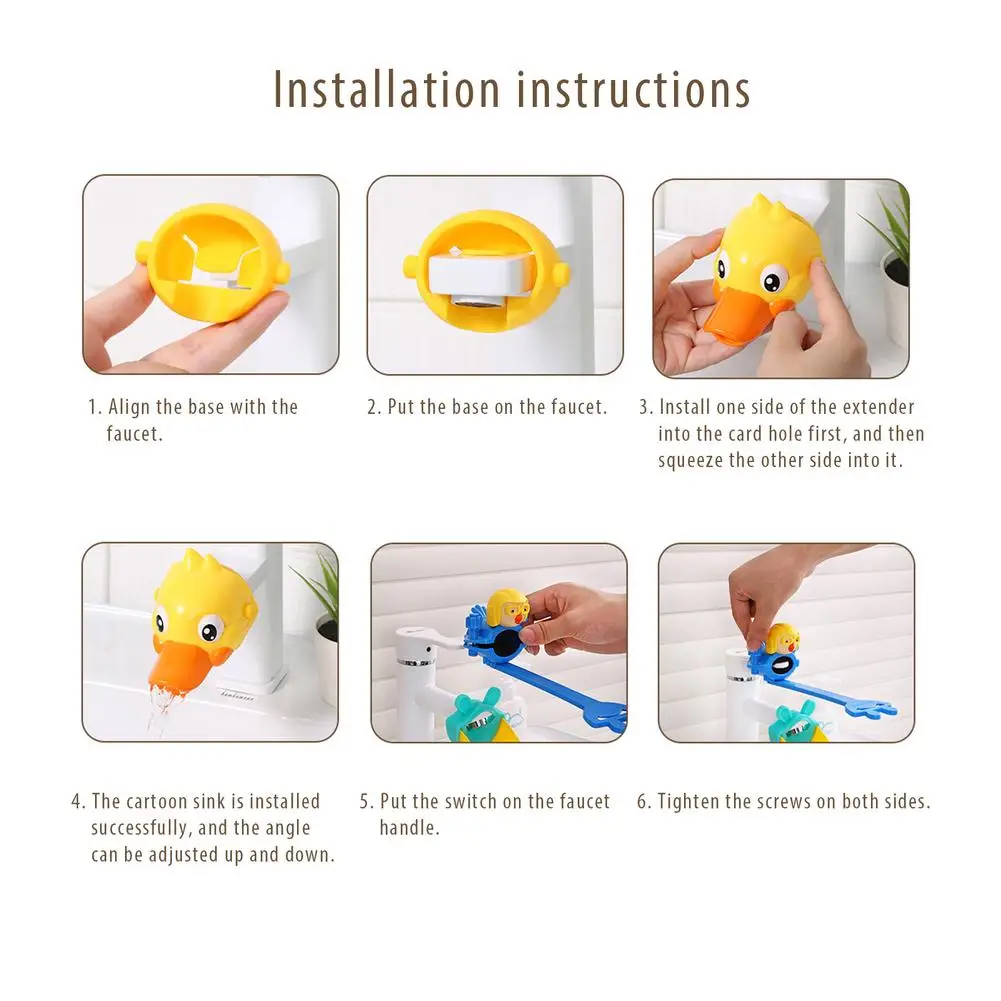 Милый раздвижной удлинитель для детей ручная Стирка в ванной аксессуары