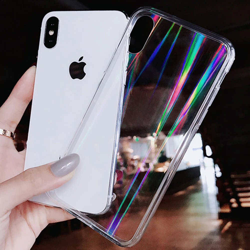 Laser Gradient Transparent TPU Case For iPhone 11 Pro Max 2019 Slim Clear Soft Shockproof Back Cover 6.1in Fundas |