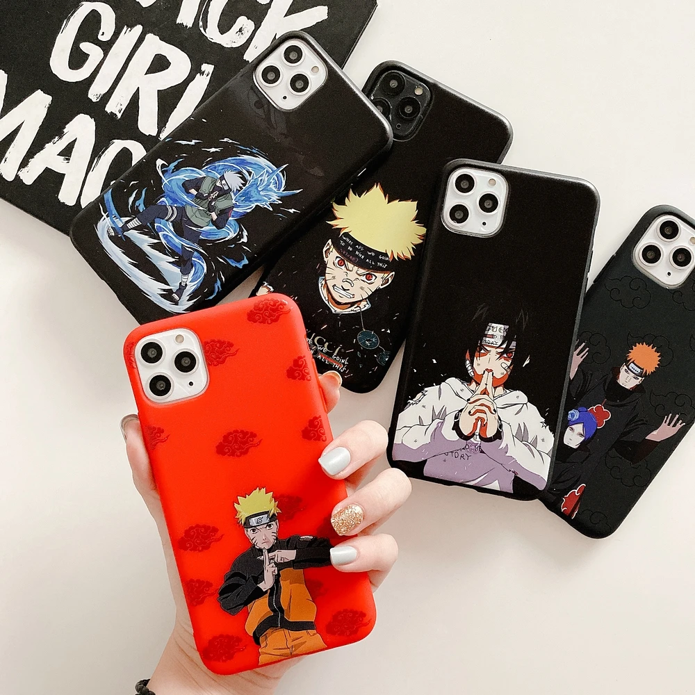 Модный рельефный Чехол аниме Наруто для iPhone 7 8 X XR XS Max 11 Pro Plus 6 6s мягкий чехол из ТПУ