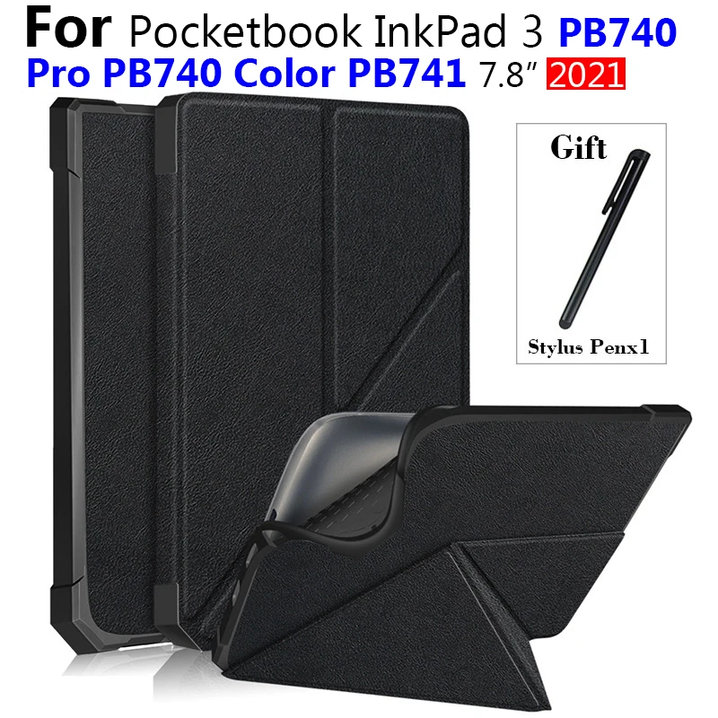 Funda plegable para PocketBook 740, soporte trasero de TPU suave para PocketBook...