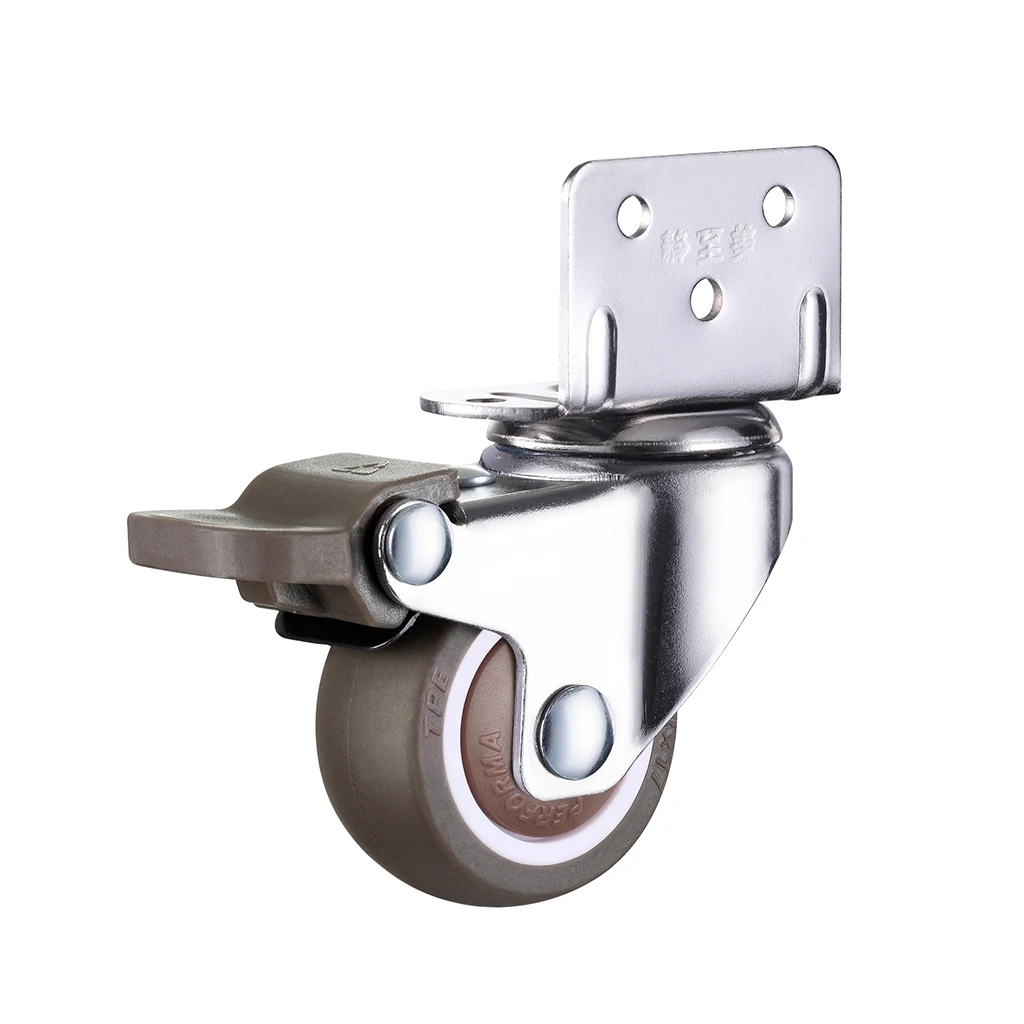 Набор из 4 сверхмощных поворотных колесиков бесшумный резиновый ролик с винтами