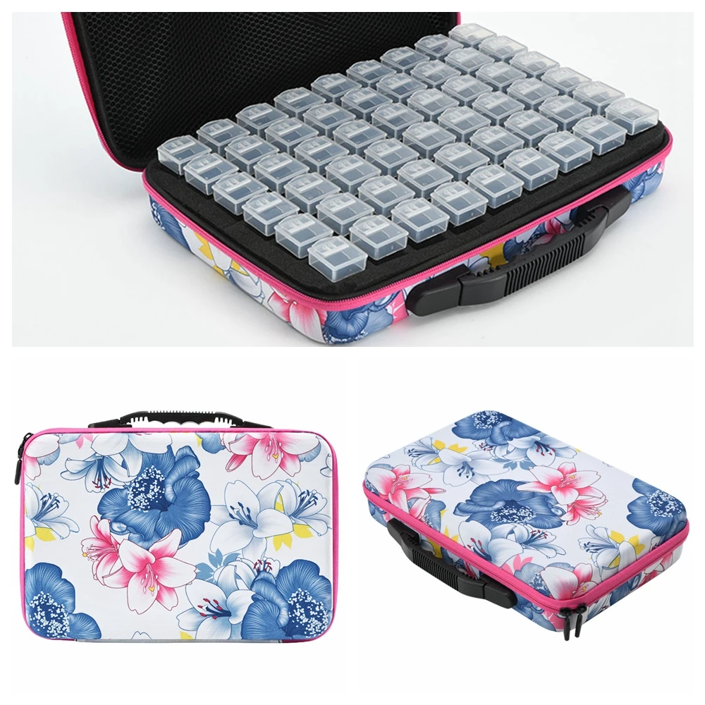 

15/60/70/80/120 Bottles Storage Box 5D Diamond Painting Accessories Tools Container Bag Carry Case Embroidery Mosaic