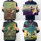 Ностальгический Аниме Манга ведьма доставка домой погода сон ваше имя персонаж плакат в стиле ретро из крафт-бумаги картина для украшения дома