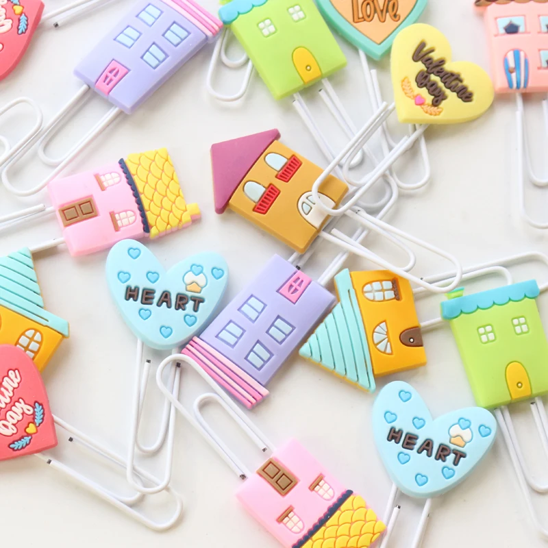 Domikee, креативные милые корейские kawaii металлические школьные скрепки, скрепки для студентов, Детские закладки, Подарочные канцелярские принадлежности, 3 шт