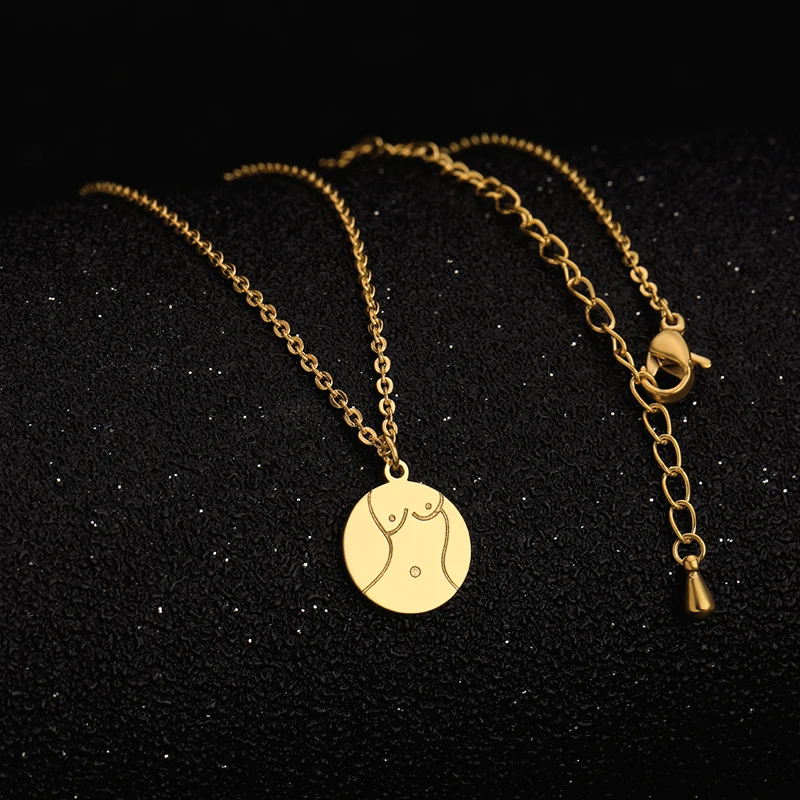 

New to Personality Female Body Curve Necklace Sexy Body Necklace Stainless Steel Gold Ornament Christmas Gift Regalos Para Mujer