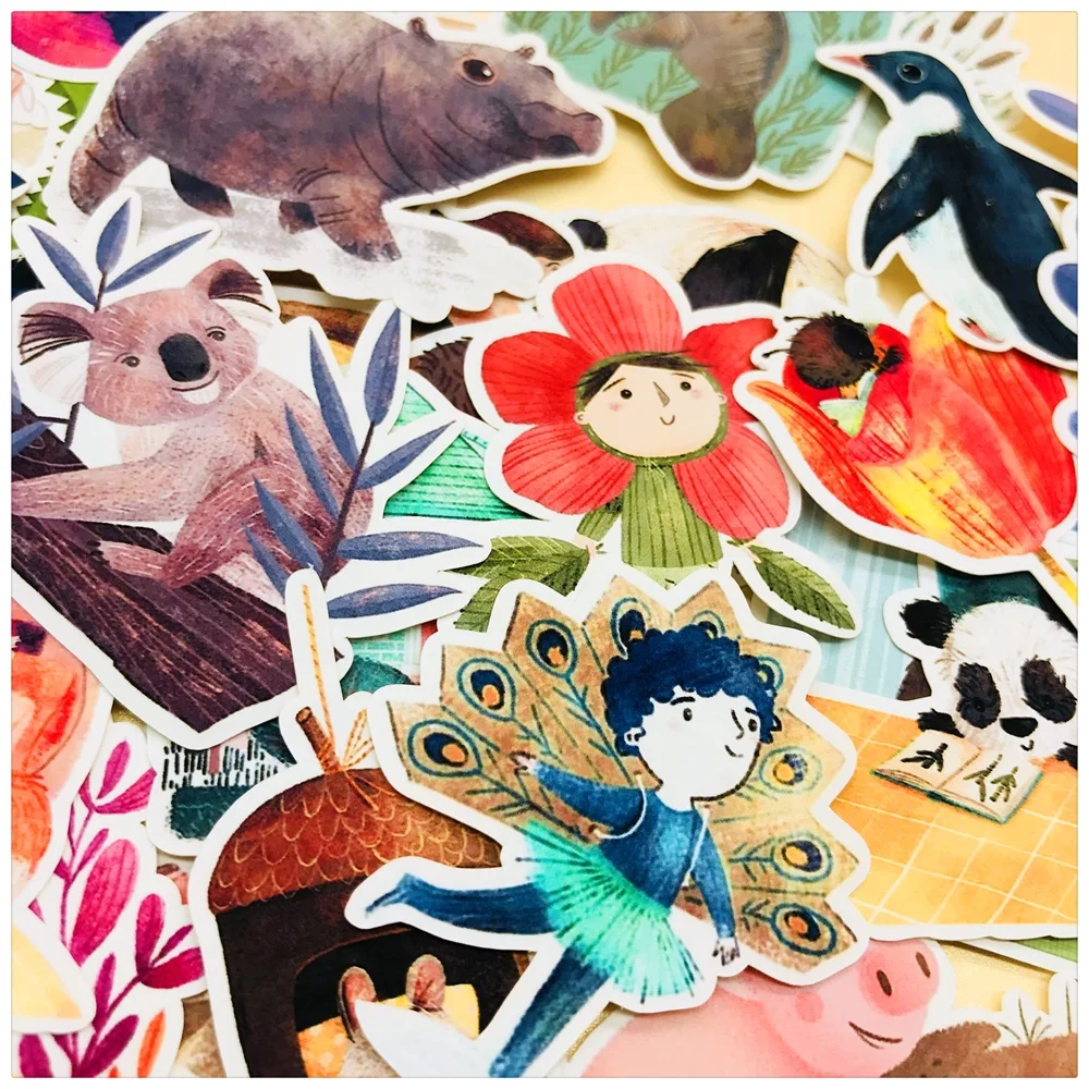 31 шт./упак. дневник мультфильм Животные панда Жираф стикер набор для скрапбукинга