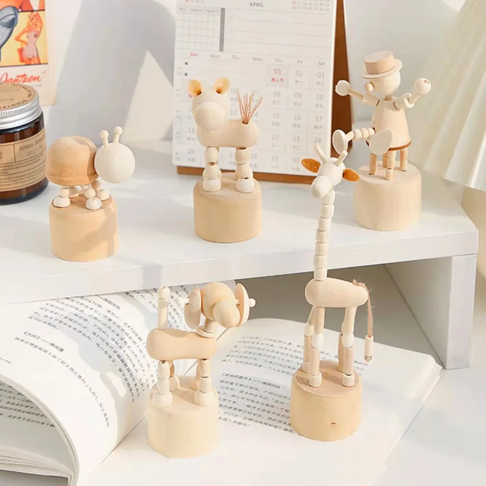 

Деревянная фигурка домашний декор аксессуары животные собака Робот Статуэтка обучающие игрушки для спальни гостиной Рождественский подар...