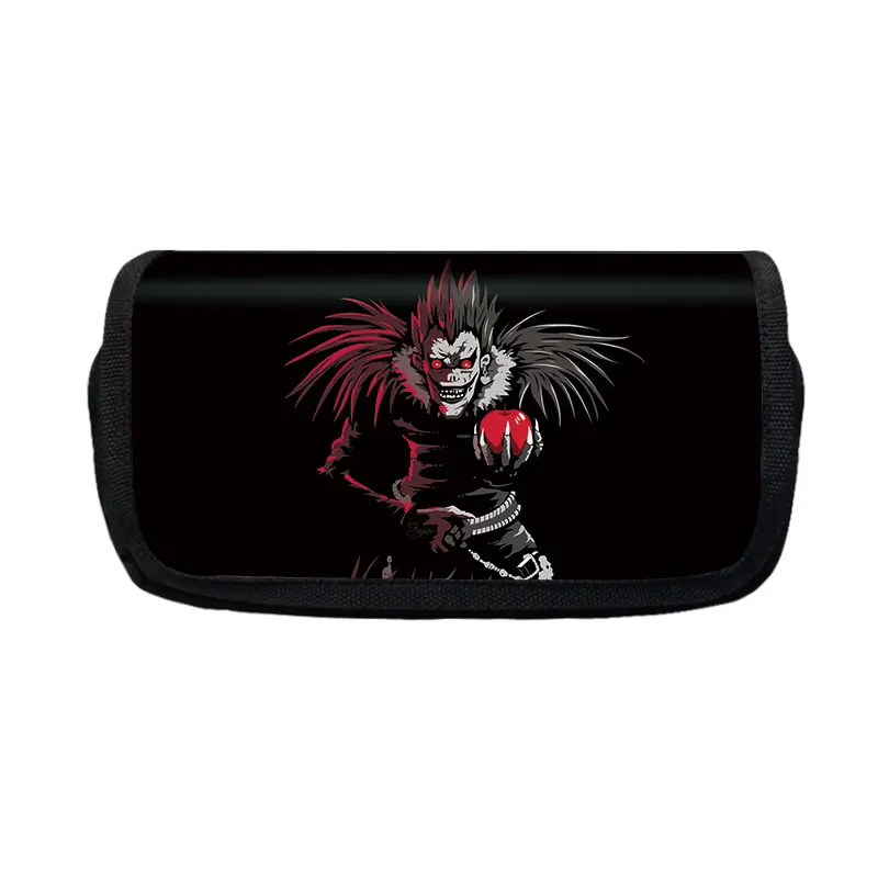 

Пенал тканевый женский двухслойный, чехол большой вместимости с рисунком аниме Death Note, школьные принадлежности, сумочка для макияжа, подаро...