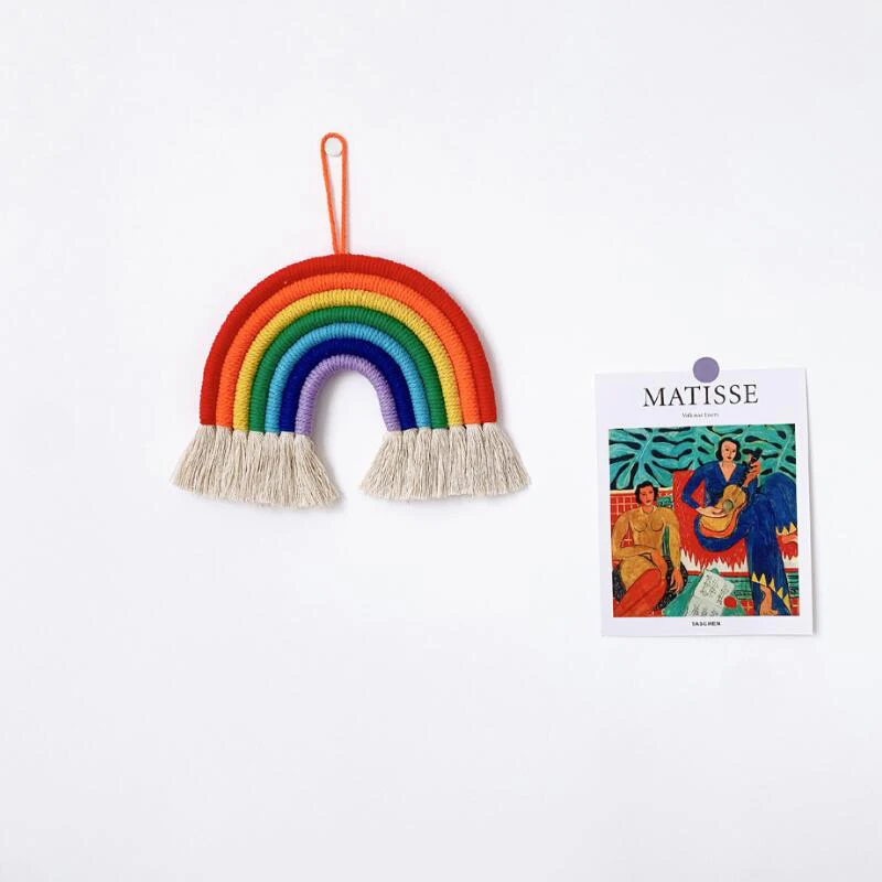 

Nordic Kids Room Rainbow Hanging Decoration INS Felt Rainbow Cloud Hanging Decor Scandinavian Handmade Baby Girl Room Decor