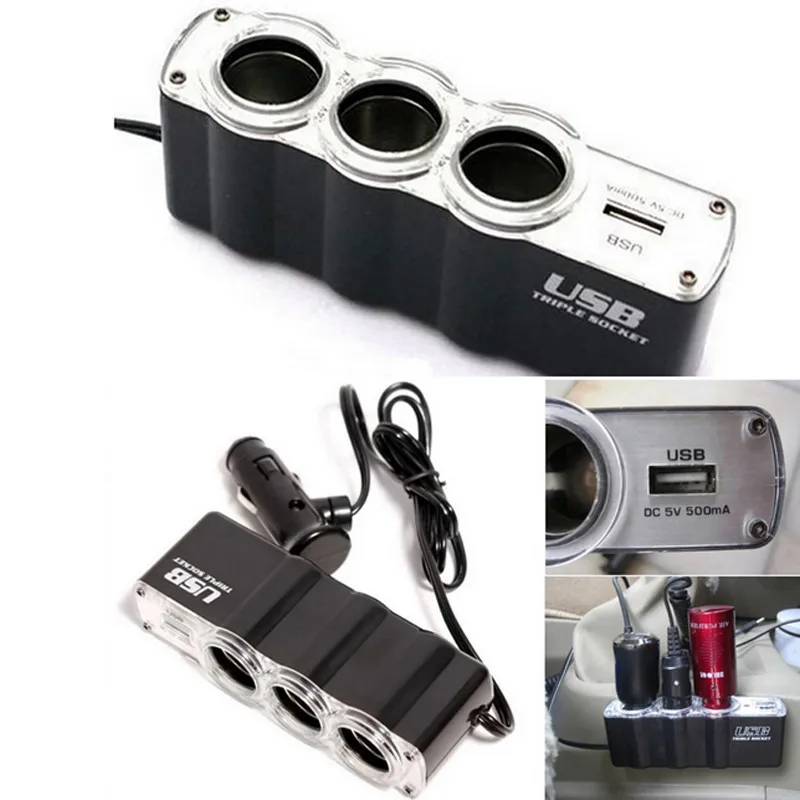 Новинка 3 USB-порта направления а USB-разветвитель адаптер питания 12-24 В для IPad