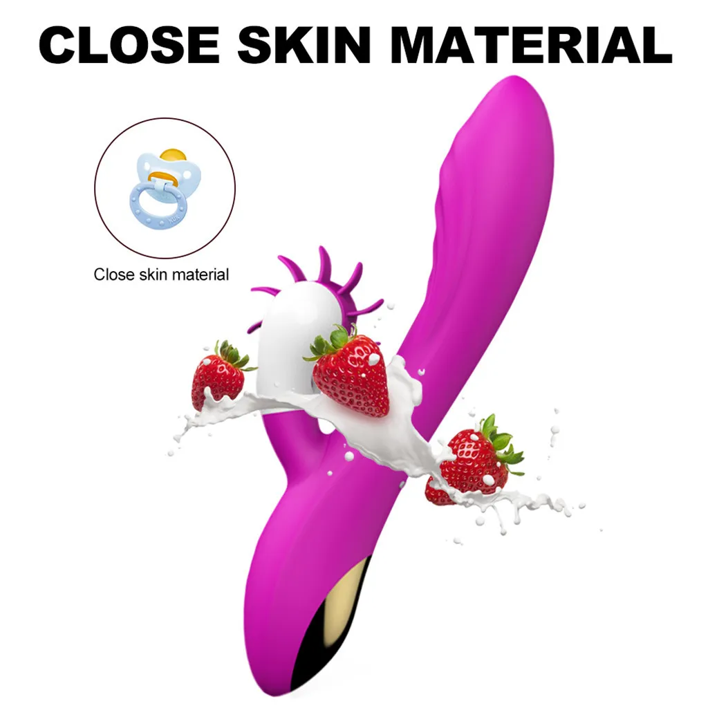Вибратор Кролик для женщин фаллоимитатор точки G с двойной вибрацией Силиконовый