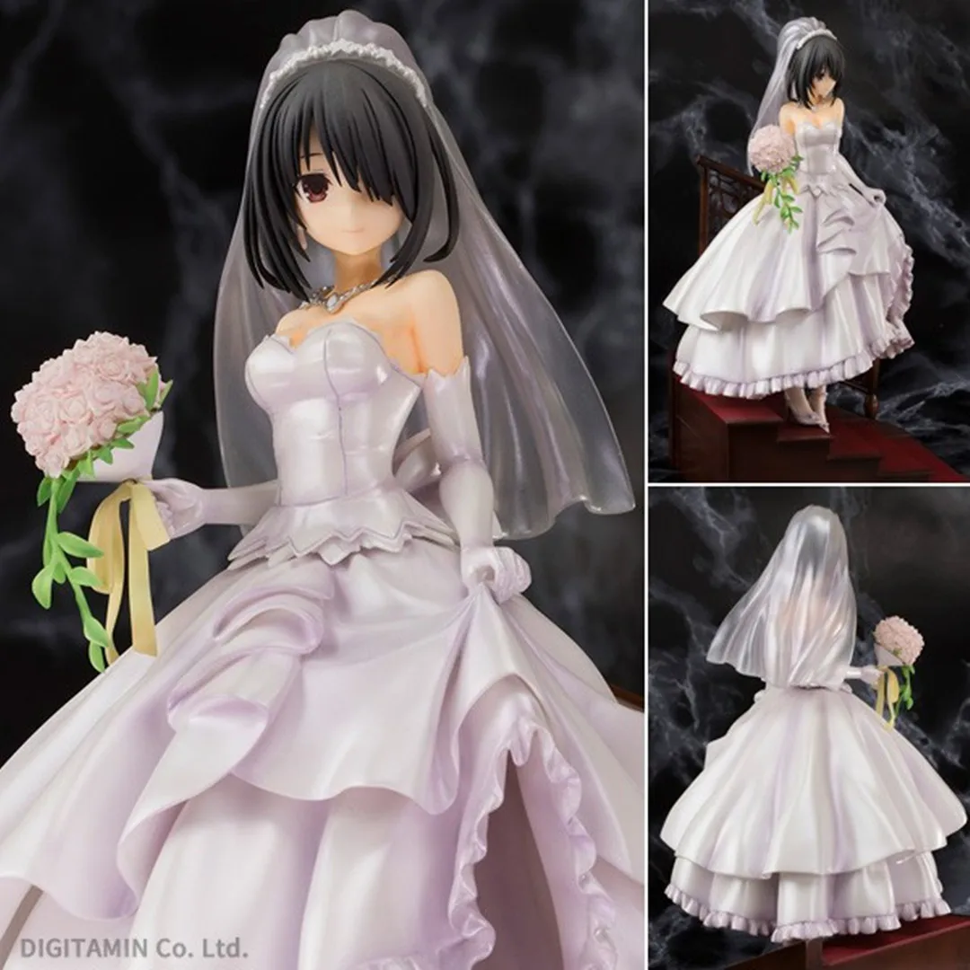 

Японское аниме свидание и прямая трансляция токисаки Куруми наряд для невесты свадебное платье фигурка из чистого ПВХ для девочки офисная ...