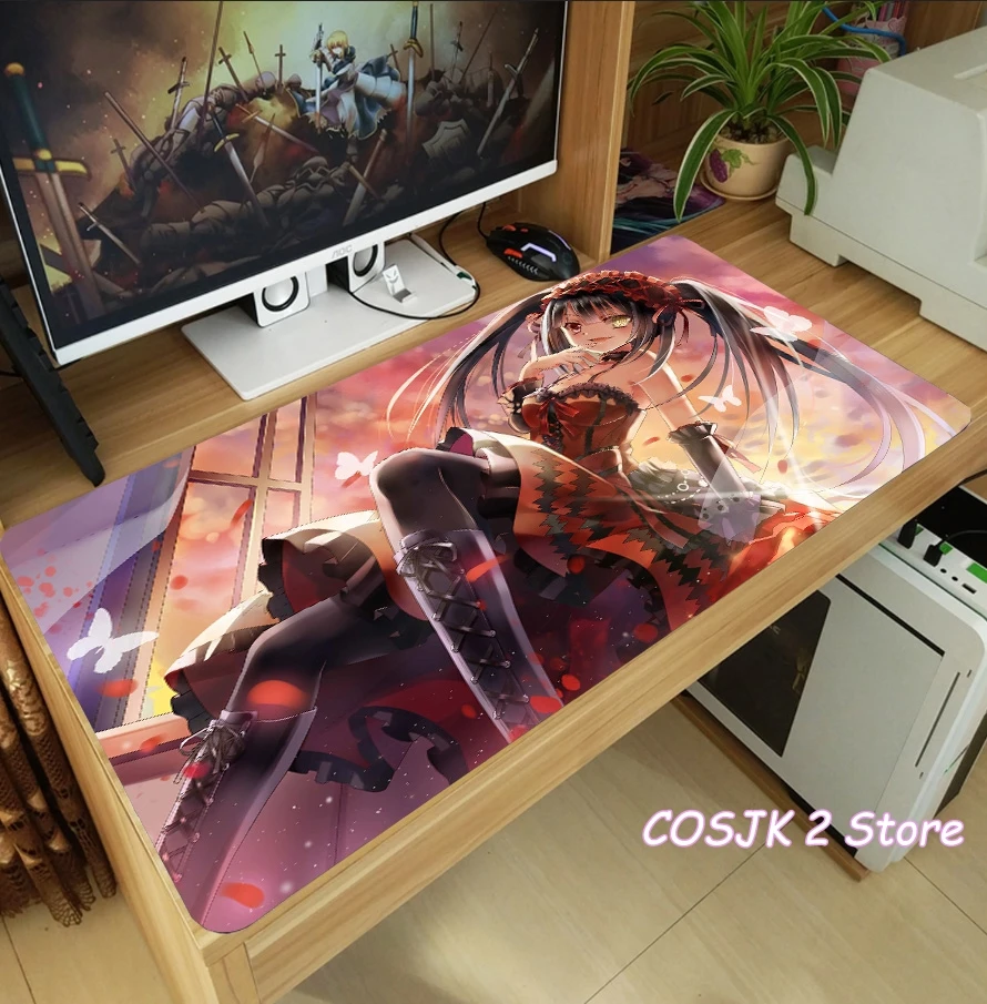 anime date a live tokisaki kurumi izayoi miku mouse pad thicken laptop gaming mice mat table keyboard mat anti slip playmat gift free global shipping