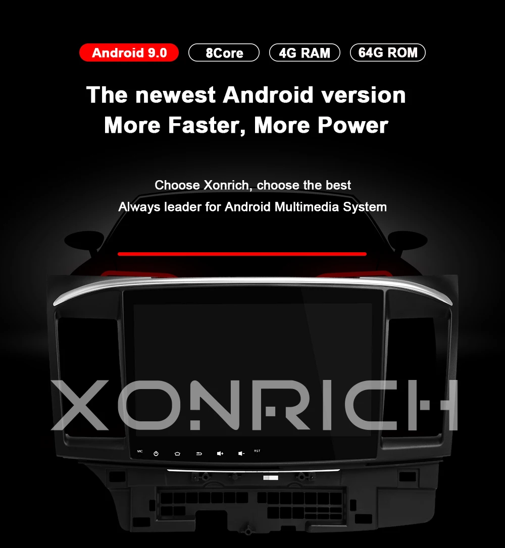Android 9,0 автомобильный DVD для MITSUBISHI LANCER 10,1 дюймов 2 DIN 3g/4G gps Радио Видео плеер 2007- 9 x Mutlimedia StereoIPS DSP 4G