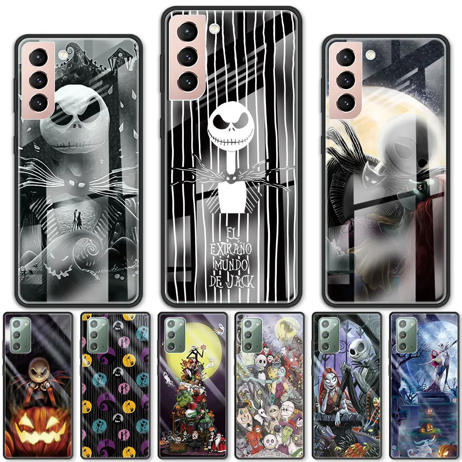 

The Nightmare Before Christmas Case for Samsung Galaxy S20 FE S21 Note 20 Ultra 5G 10 S10 Plus Cover Coque Tempered Glass Funda