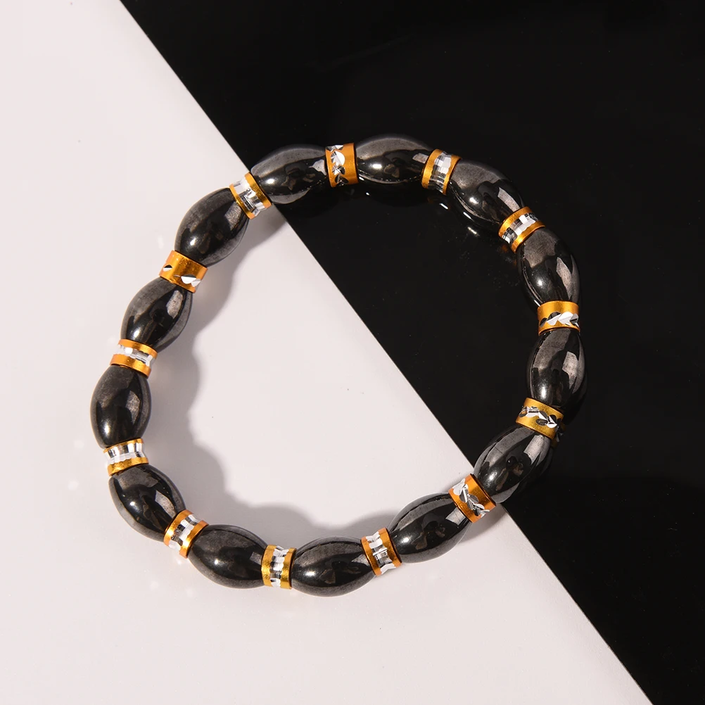 1 шт. Магнитный гематитовый браслет для здоровья женщин и мужчин черный магнитный