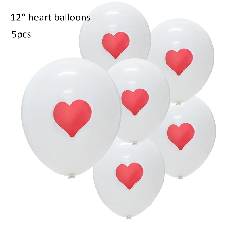 heart balloons-5pc Волшебные украшения на день рождения Детские фотостудии реквизит с днем рождения я один высокий стул баннер покер вечерние казино тематическое мероприятие - Цвет: heart balloons-5pc