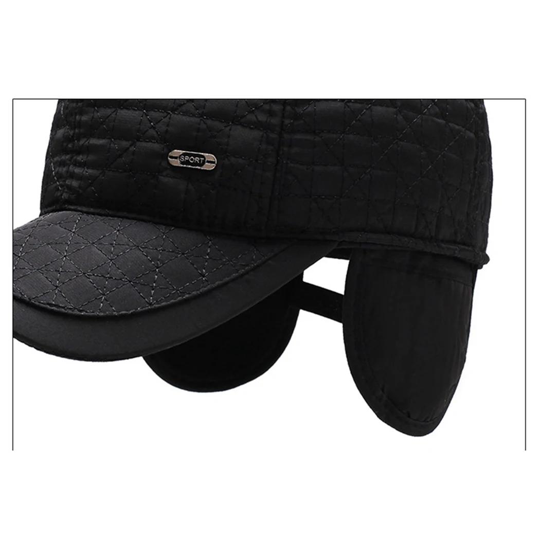 Father's Hats With Earflaps Winter Warm Baseball Cap For Men Cotton Thicker Snapback Ear Protection Casquette |