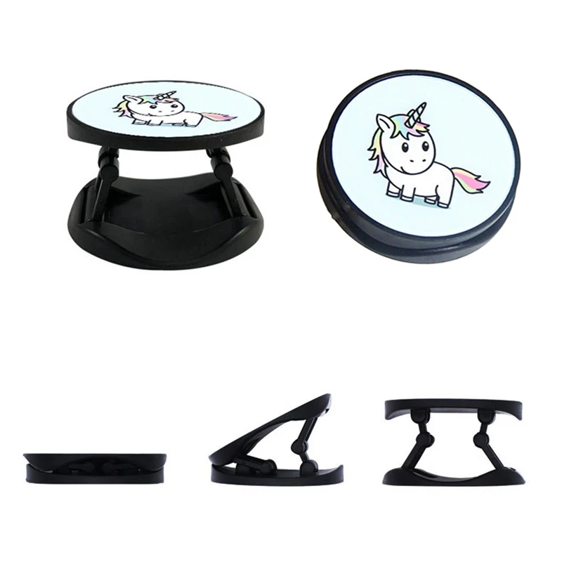 Подставка для телефона с мраморным рисунком единорога складной держатель всех