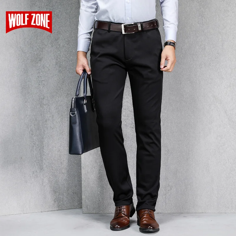 Простой сплошной цвет мужские брюки светильник Роскошные Бизнес повседневные