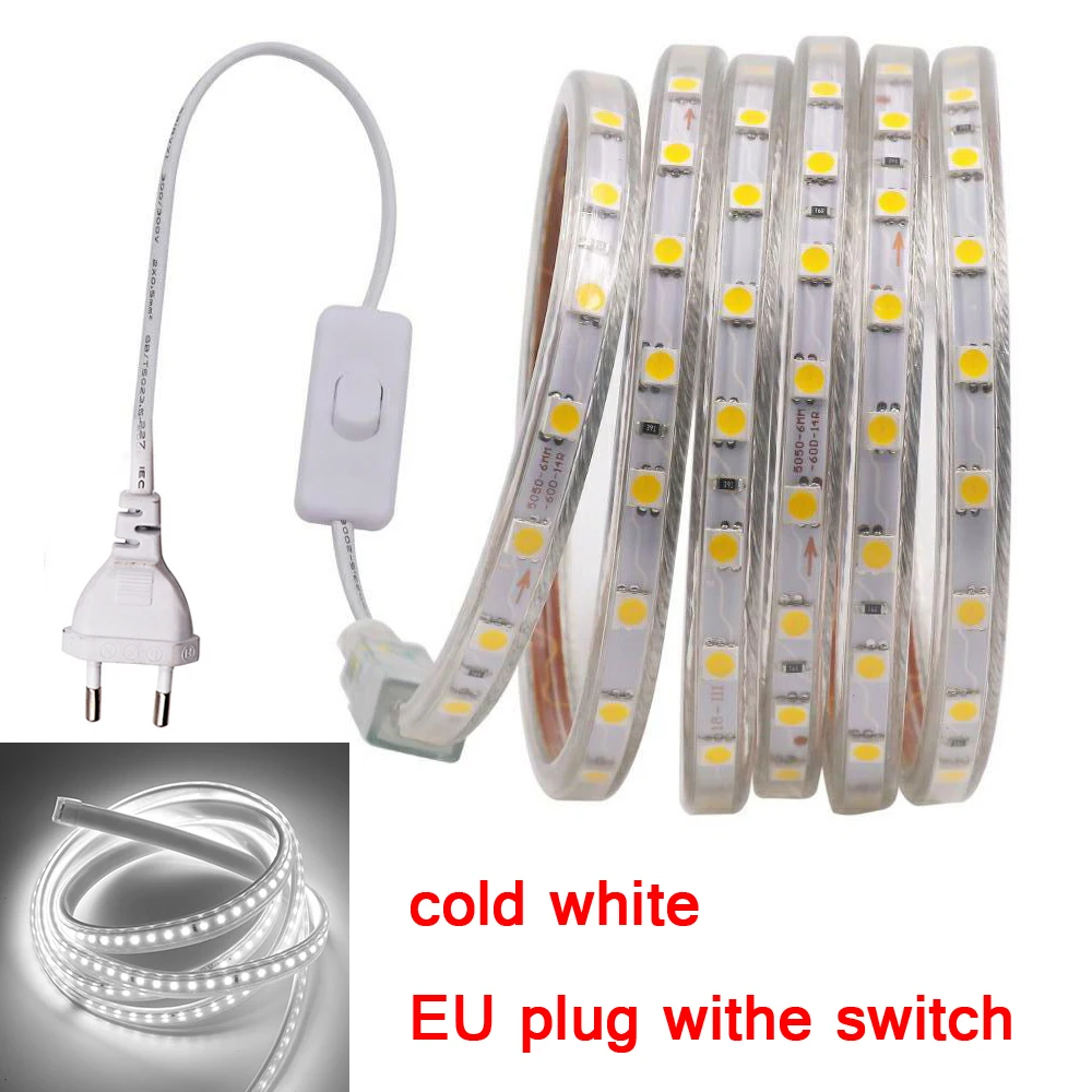 Светодиодный светильник с музыкальной RGB полоской 5050 SMD 220V 110V AC 60 светодиодный 120 светодиодный водонепроницаемый гибкий светильник для украшения дома 24key пульт дистанционного управления
