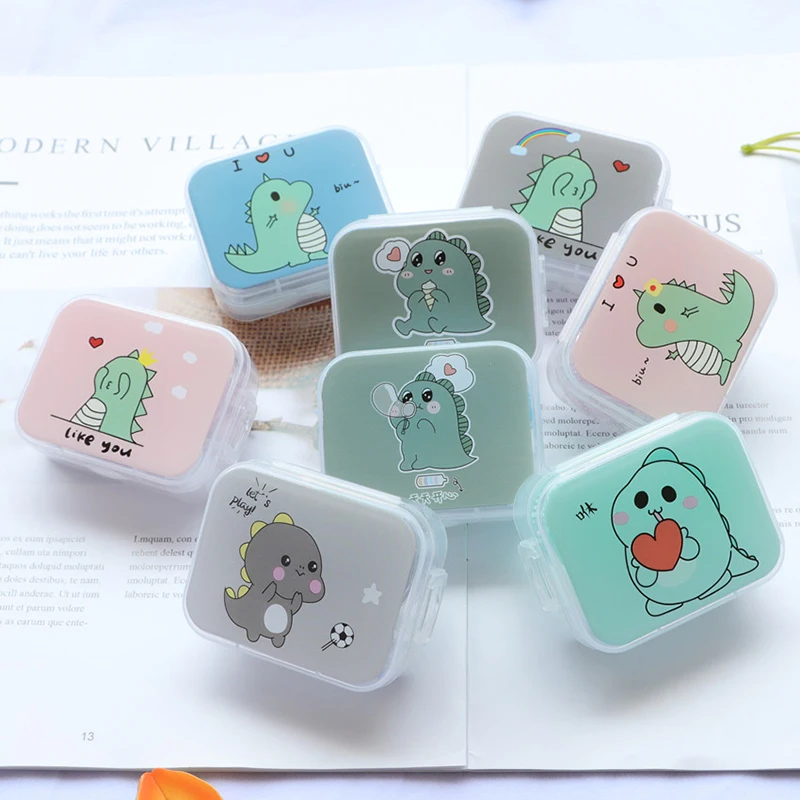 

Nieuwe Mini Cartoon Contact Lens Case Leuke Ogen Contact Lens Container Doos Contactlenzen Houder Opbergdoos Case Travel Kit